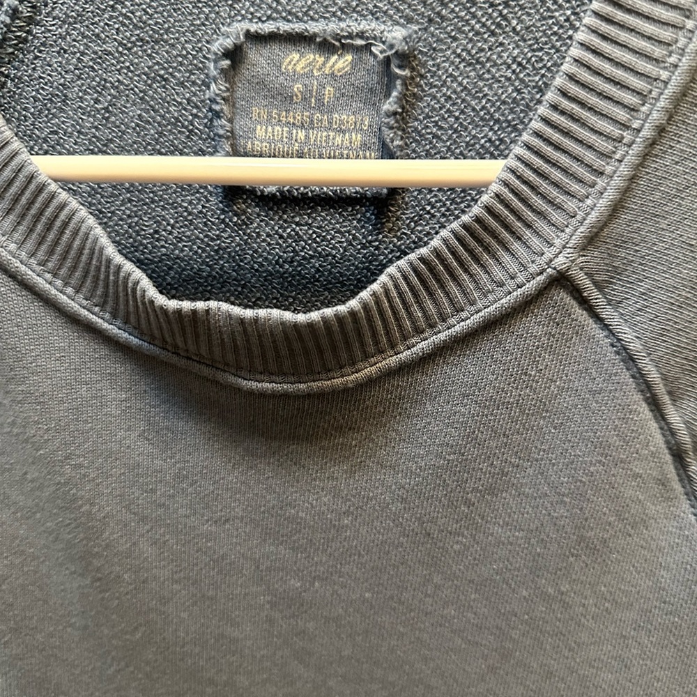 Distressed Blue Aerie Sweatshirt Dress Size Small - Picture 2 of 2